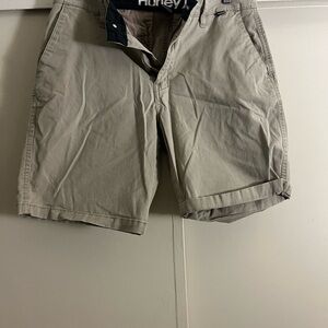 Hurley Men's Khaki Flat Front Shorts